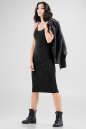 Повседневное платье-комбинация черного цвета 2647.98|интернет-магазин vvlen.com