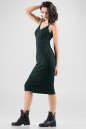 Повседневное платье-комбинация темно-зеленого цвета 2647.98 No0|интернет-магазин vvlen.com