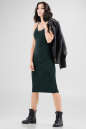 Повседневное платье-комбинация темно-зеленого цвета 2647.98 No2|интернет-магазин vvlen.com
