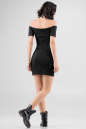 Повседневное платье с открытыми плечами черного цвета 2646.98 No4|интернет-магазин vvlen.com