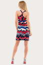 Летнее платье-комбинация синего с красным цвета 1500.33 No3|интернет-магазин vvlen.com