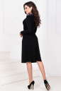Повседневное платье с расклешённой юбкой черного с сиреневым цвета 988.1 No2|интернет-магазин vvlen.com
