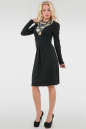 Повседневное платье с расклешённой юбкой черного с желтым цвета 988.1 No1|интернет-магазин vvlen.com