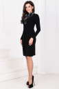 Повседневное платье с расклешённой юбкой черного цвета 988.1 No1|интернет-магазин vvlen.com