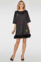 Платье трапеция черного цвета 406.56  No0|интернет-магазин vvlen.com