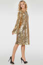 Коктейльное платье трапеция золотистого цвета 270.10 No1|интернет-магазин vvlen.com