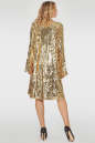 Коктейльное платье трапеция золотистого цвета 270.10 No2|интернет-магазин vvlen.com