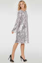 Коктейльное платье трапеция серебристого цвета 270.10 No1|интернет-магазин vvlen.com