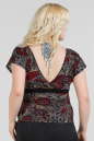 Блуза бордового c черным цвета 462.17 No2|интернет-магазин vvlen.com