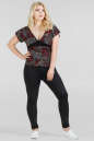 Блуза бордового c черным цвета 462.17 No3|интернет-магазин vvlen.com