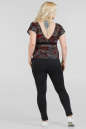 Блуза бордового c черным цвета 462.17 No5|интернет-магазин vvlen.com