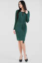 Коктейльное платье футляр зеленого цвета 2657.17 No0|интернет-магазин vvlen.com