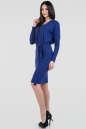 Повседневное платье футляр василькового цвета 2657.17 No1|интернет-магазин vvlen.com