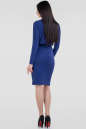 Повседневное платье футляр василькового цвета 2657.17 No2|интернет-магазин vvlen.com