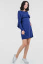 Повседневное платье  мешок василькового цвета 2658.17 No1|интернет-магазин vvlen.com