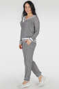 Женский костюм большего размера серый цвета 383-1 No0|интернет-магазин vvlen.com