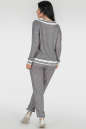 Женский костюм большего размера серый цвета 383-1 No2|интернет-магазин vvlen.com