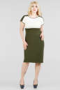 Летнее платье футляр хаки цвета 1084 2 No0|интернет-магазин vvlen.com