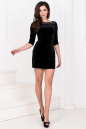Коктейльное платье с открытой спиной черного цвета 1003.26 No1|интернет-магазин vvlen.com