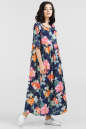 Летнее платье балахон синего с розовым цвета 2678-2.100 No1|интернет-магазин vvlen.com