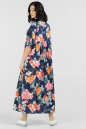 Летнее платье балахон синего с розовым цвета 2678-2.100 No2|интернет-магазин vvlen.com