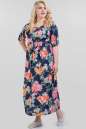 Летнее платье балахон синего с розовым цвета 2678-2.100 No3|интернет-магазин vvlen.com