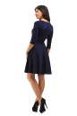 Повседневное платье с расклешённой юбкой синего в горох цвета 2281.41 No3|интернет-магазин vvlen.com