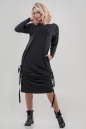Повседневное платье  мешок черного цвета 2640.79|интернет-магазин vvlen.com
