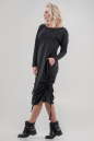Повседневное платье  мешок черного цвета 2640.79 No7|интернет-магазин vvlen.com