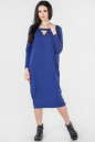 Платье оверсайз василькового цвета 2665.17|интернет-магазин vvlen.com