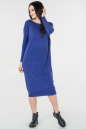 Платье оверсайз василькового цвета 2665.17 No1|интернет-магазин vvlen.com