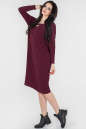 Платье оверсайз бордового цвета 2665.17 No1|интернет-магазин vvlen.com