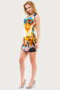 Летнее платье футляр желтого с голубым цвета 1549.33 No2|интернет-магазин vvlen.com