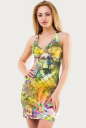 Летнее платье с открытой спиной зеленого тона цвета 1568.33 No0|интернет-магазин vvlen.com