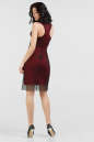 Коктейльное платье футляр черного с красным цвета 759.10 No2|интернет-магазин vvlen.com