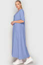 Платье оверсайз голубого цвета 2858-2.116 No1|интернет-магазин vvlen.com