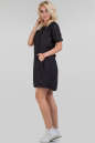 Повседневное платье рубашка черного цвета 074 No1|интернет-магазин vvlen.com