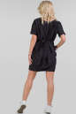 Повседневное платье рубашка черного цвета 074 No2|интернет-магазин vvlen.com