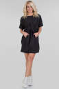 Повседневное платье рубашка черного цвета 074 No3|интернет-магазин vvlen.com