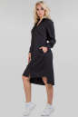 Повседневное платье балахон черного цвета 075-1 No1|интернет-магазин vvlen.com