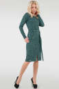 Офисное платье футляр зеленого цвета 2738.96|интернет-магазин vvlen.com