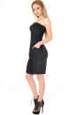 Коктейльное платье с открытыми плечами черного цвета 895.6 No2|интернет-магазин vvlen.com