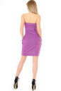 Коктейльное платье с открытыми плечами фрезового цвета 895.6 No2|интернет-магазин vvlen.com