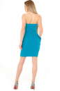 Коктейльное платье с открытыми плечами морской волны цвета 895.6 No3|интернет-магазин vvlen.com