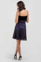 Коктейльное платье трапеция черного с фиолетовым цвета 585.12 No2|интернет-магазин vvlen.com
