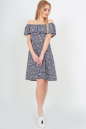 Летнее платье трапеция синего цвета 2369.84d47 No1|интернет-магазин vvlen.com