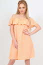 Летнее платье трапеция персикового цвета 2369.84 d32|интернет-магазин vvlen.com