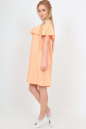 Летнее платье трапеция персикового цвета 2369.84 d32 No2|интернет-магазин vvlen.com
