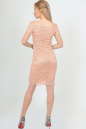 Вечернее платье футляр персикового цвета 2208-1.12 No3|интернет-магазин vvlen.com