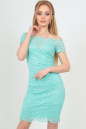 Летнее платье футляр мятного цвета 2208-1.12 No0|интернет-магазин vvlen.com